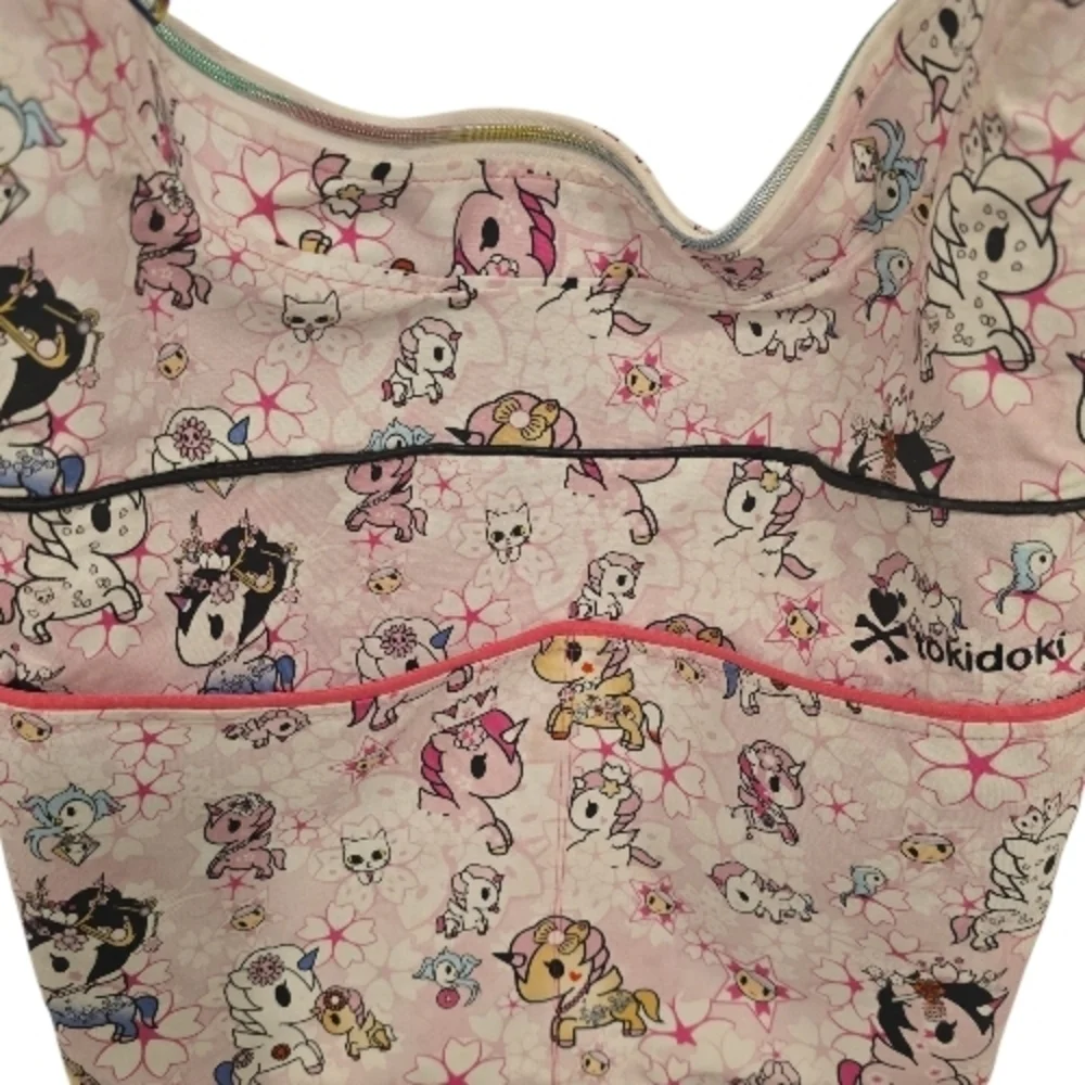 Pink Unicorn Sakura Flower Themed Crossbody Shoulder Custom Made Bag NWOT - Picture 7 of 9